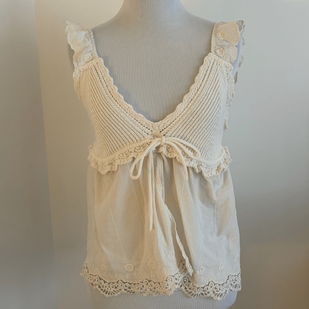 Zara Women's Cream Blouse, small